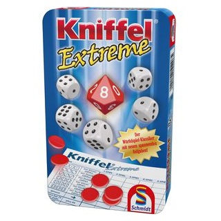 Schmidt-Spiele Würfelspiel 51296 Kniffel Extreme, ab 8 Jahre, Metalldose, 2-4 Spieler
