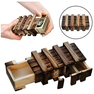 yozhiqu Lernspielzeug Versteckte Mystery-Maschinenbox aus Holz. Große, dreioffene Box (1-St), Klassisches Kinderspielzeug für Erwachsene, Bastelgeschenke