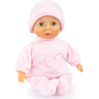 Bayer Design 92802AT My First Baby 28cm, Babypuppe, Weichkörperpuppe mit Schlafaugen, sehr handlich, niedliches Outfit, rosa