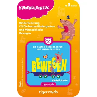 tigermedia tigercard Kinderliederzug Folge 2 Kindergarten und Mitmachlieder Bewegen tigerbox Hörbox Musikbox Hörspiel Hörbuch Kinderlieder Tanzen