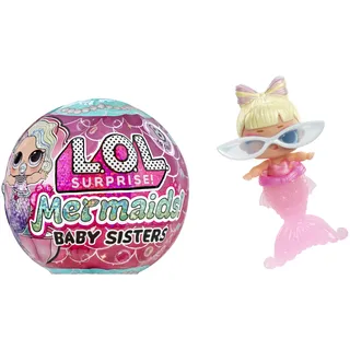 L.O.L. Surprise! Mermaids Baby Sisters - Mit Farbwechselnden Schwänzen, Überraschungsauswahl, Enthält 1 Puppe mit Niedlichen Accessoires, Sammle alle 8 Puppen, für Kinder ab 4 Jahren