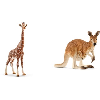 SCHLEICH 14750 - Giraffenkuh & 14756 - Känguru