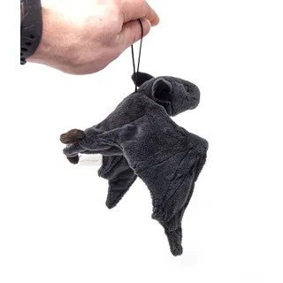 Cornelissen - Kuscheltier - schwarze Fledermaus mit Band - 36 cm - Schwarz