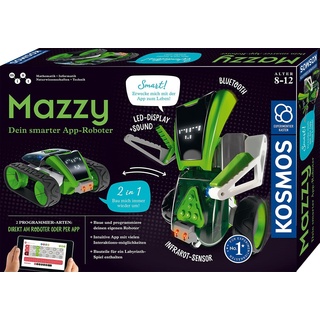 KOSMOS 620691 Mazzy - Dein Smarter App-Roboter, Bauen, Programmieren und Spielen mit dem vielseitigen Roboter, Experimentierkasten für Kinder ab 8-12 Jahre, Roboter-Spielzeug