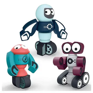 Fivejoy Magnetspielbausteine 3 pädagogische magnetische Montageroboter für Kinder, (3 St), Baustein-Lernspielzeug-Set, Story-Roboter