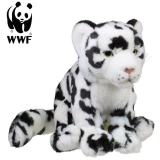 WWF Kuscheltier Plüschtier Schneeleopard (weich, 19cm), sitzend beige|weiß