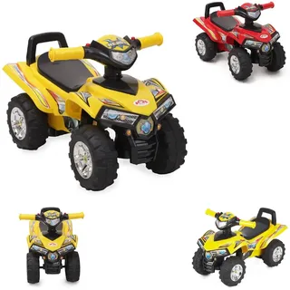 Moni Rutschauto ATV 551 ab 1 Jahr mit Musikfunktion, Hupe, Quad Design gelb