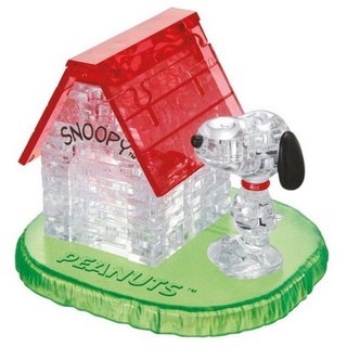 HCM KINZEL 3D-Puzzle HCM59133 - Crystal Puzzle: 3D Snoopy House - 50 Teile..., 50 Puzzleteile bunt