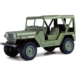 Amewi Unisex Jugend U.S. Militär Geländewagen 1:14 RC Modellauto Elektro Allradantrieb RTR 2,4 GHz, grün, 43x20x19