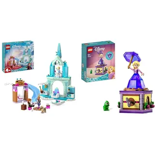 LEGO Disney Frozen Elsas Eispalast, Eiskönigin-Schloss-Spielzeug & Disney Princess Rapunzel-Spieluhr, Prinzessinnen Spielzeug