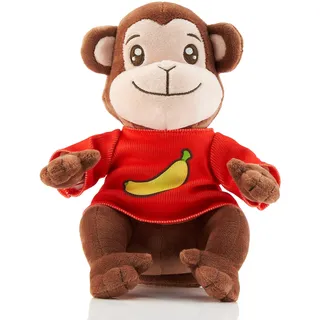 Finest Toys ® Affen Kuscheltier Charlie Plüschaffe - Kuscheltier klein - Kuscheltier für Kinder - Affe - 20 cm - Affen Kuscheltier - Affen Plüschtier - Kleiner Affe - Kuschelaffe