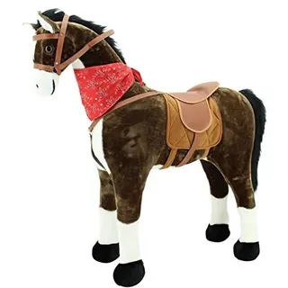 Sweety Toys 5048 Plüschpferd Reittier Stehpferd chocolate Größe ca. 105 cm