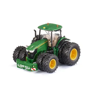 siku 6735, John Deere 7290R Traktor, Grün, Metall/Kunststoff, 1:32, Ferngesteuert, Steuerung mit App via Bluetooth, Abnehmbare Doppelreifen, Ohne Fernsteuermodul