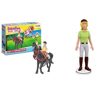 CRAZE BIBI UND Tina Figuren Spielset, reitender Alex & Pferd MAHARADSCHA, Martinshof Spielzeug & BIBI und Tina Figuren STEHENDE Susanne mit bewegliche Arme & Beine Martinshof Kinder Pferde Spielzeug