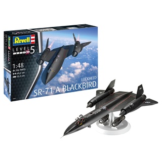 Revell 04967 Lockheed SR-71 A Blackbird, Modellflugzeug zum Selberbauen im Maßstab 1:48, 68,2 cm originalgetreuer Modellbausatz für Experten, zum Bemalen