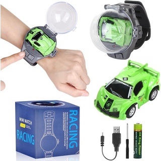 autolock RC-Auto Mini Fernbedienung Auto Uhr Spielzeug Remote Control Car Watch Toys, 2,4 GHz Armbanduhr Spielzeug USB Elektrisches Spielzeugauto für Jungen grün