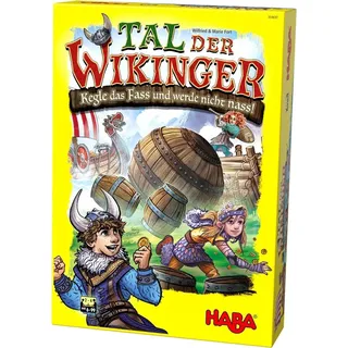 HABA 304697 - Tal der Wikinger, Brettspiel mit XXL-Spielplan und 3D-Wikingerschiffen, Spiel ab 6 Jahren