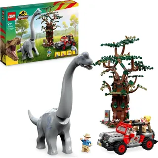 LEGO 76960 Jurassic Park Entdeckung des Brachiosaurus, Dinosaurier Spielzeug mit Figur und Jeep, Sammler-Set zum 30. Jubiläum, für Jungen und Mä...