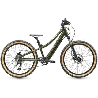 S cool e-troX Race 24-9 Kids-eBike - olive/beige - 32cm | 24 Zoll