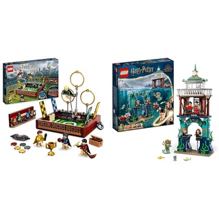 LEGO 76416 Harry Potter Quidditch Koffer, Spielzeug Set zum Bauen, Solo- oder 2-Spieler & 76420 Harry Potter Trimagisches Turnier: Der Schwarze See