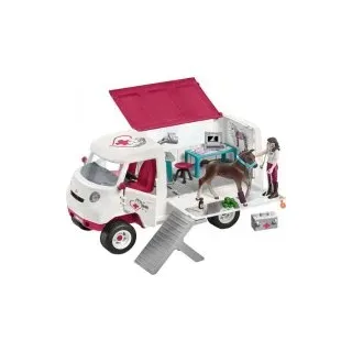 Schleich 42439 - Horse Club Mobile Tierärztin mit Hannoveraner Spielset