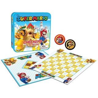 USAopoly Super Mario Mario vs. Bowser Brettspiel Dame & Tic-Tac-Toe Collectors Game USACM005-637