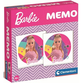 Clementoni® Spiel, Merkspiel Barbie Memo, Made in Europe rosa