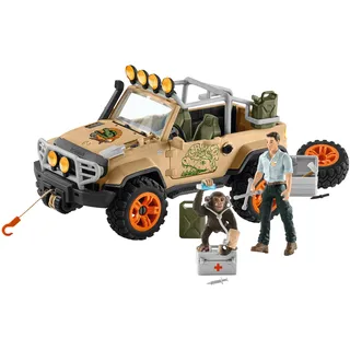 Schleich WILD LIFE Geländewagen mit Seilwinde, beige