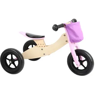 small foot® - Laufrad TRIKE MAXI 2in1 aus Holz in rosa