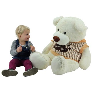 Sweety-Toys 5376 Riesen Teddybär 120 cm beige, Stickerei LOVE YOU, Love Teddy, Geschenkidee für Verliebte