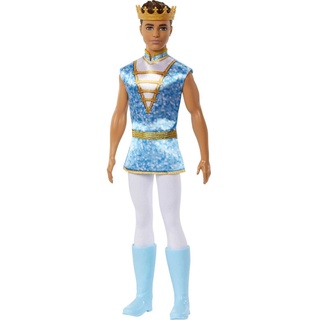 Barbie Dreamtopia Ken Puppe, 1x Puppe Ken, königlicher Prinz Ken mit Goldener Krone, blauem Outfit und Reitstiefeln, Geschenk für Kinder, Spielzeug ab 3 Jahre,HLC22