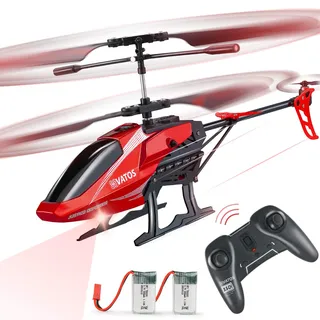 VATOS Hubschrauber Ferngesteuert RC Helikopter: Höhenlage Hobby Flugzeug Kreisel & LED Licht 3,5 Kanal Micro Alloy Mini Military Serie Indoor Spielzeug Geschenk für Jungen Erwachsene