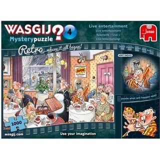 Jumbo Spiele Wasgij Retro Mystery 4 Live Unterhaltung - Puzzle 1000 Teile