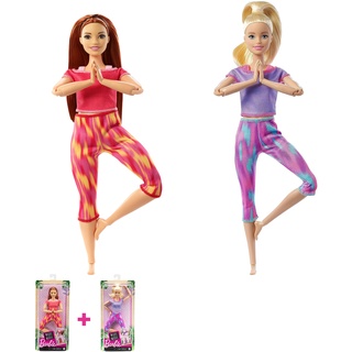 Barbie-Serie Made to Move, Yoga roten Haaren, GXF07 Serie Made to Move, bewegliche, Yoga blonden Haaren, GXF04