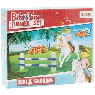 CRAZE BIBI & TINA Turnierset mit Reiterin Pferd Bibi und Sabrina inkl. Reitzubehör Spielfiguren zum Sammeln 14165