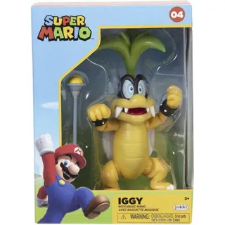 Figur - JAKKS PACIFIC - Super Mario Bros: Iggy + Stick - 10 cm