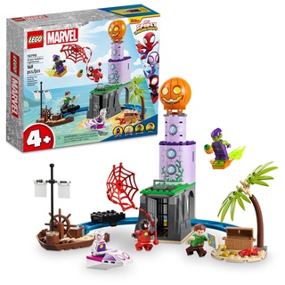 LEGO Marvel Team Spidey at Green Goblin's Lighthouse 10790 Spielzeug für Kinder ab 4 Jahren mit Piratenschiff, Minifigur Miles Morales und mehr, Spidey and His Amazing Friends Series