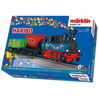Märklin 29132 Start up - Haribo Startpackung - Modellbahnset, Detailgetreu, Lokomotive mit Wagons - Kinderfreundlich, Spielset - Haribo-Thema - 6+ Jahre - Spur H0