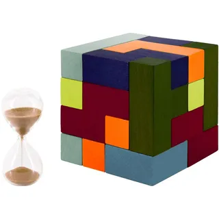 Remember 3D Puzzle für die ganze Familie - Somawürfel aus Holz unvergessliche Spieleabende mit Denkspielen