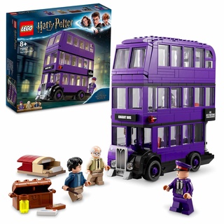 LEGO 75957 Harry Potter Der Fahrende Ritter Spielzeug, Dreifachdeckerbus, Sammlerset mit Minifiguren