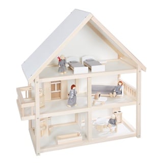 Puppenhaus Holz (Farbe: Weiß)