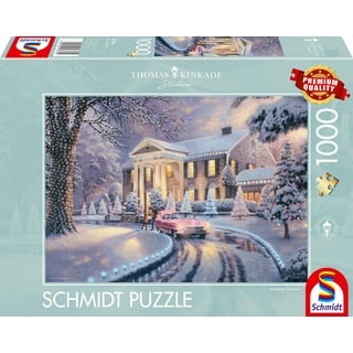 Schmidt Spiele 58781 Thomas Kinkade, Graceland Christmas, 1000 Teile Puzzle, bunt