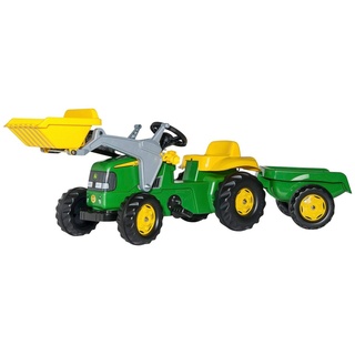 rolly toys® Trettraktor John Deere, mit Trailer und Lader grün