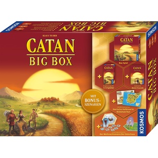 KOSMOS 682941 Catan - Big Box, 7-teilige Vorteilsbox, Starterset für Catan - Das Spiel, inklusive Ergänzung für 5-6 und Erweiterung mit Bonus-Szenarien, Siedler von Catan