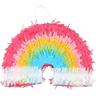 Homéa, Mini-Piñata Regenbogen, Höhe 18 cm, Rainbow