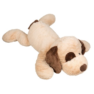 Idena 40210 - Plüschtier XXL Hund in dunkel- und hellbraun, mit kuscheligem Fell, für Kinder ab 3 Jahren, ca. 100 cm