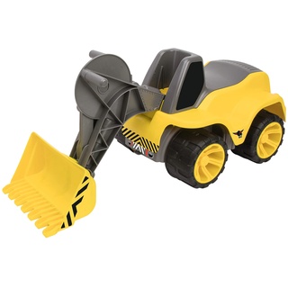 BIG - Power-Worker Maxi-Loader - Kinderfahrzeug, geeignet als Sandspielzeug und für das Kinderzimmer, Baggerfahrzeug zum Sitzen bis 50 kg, für Kinder ab 3 Jahren, Gelb