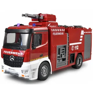 Amewi 22503 Mercedes Benz Feuerwehr-Loeschfahrzeug - Lizenzfahrzeug 1:18 RC Modell-LKW 100% RtR inkl, Rot