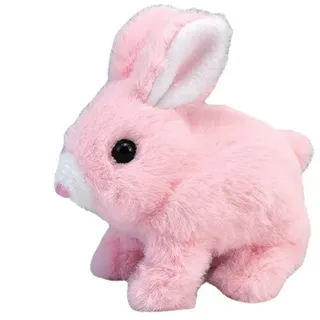 yozhiqu Plüschfigur Interaktiver Kaninchenspielzeugsimulation Haustier, Wird gehen, werden anrufen, bewegen, Jungen und Mädchen Geschenk rosa