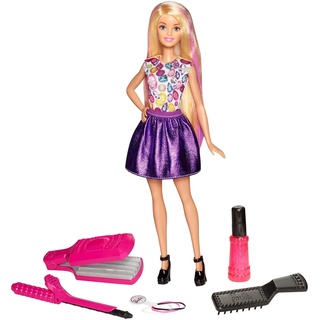 Mattel Barbie DWK49 Wellen und Lockenspaß Spielset, Mehrfarbig
